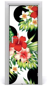 Samolepiace fototapety na dvere havajský vzor 75x205 cm