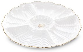 DEKORAČNÝ KERAMICKÝ PODNOS GAIA (FI) 28 CM KRÉMOVÁ