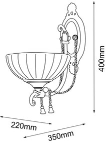 Amplex 8307 - Nástenné svietidlo GRANADA 1xE27/10W/230V