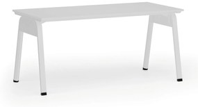 Kancelársky stôl PRIMO GAMMA, 1600 x 800 mm, biela podnož, biela