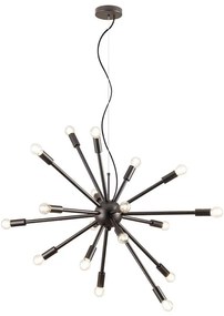 Redo 01-2936 - Luster na lanku STELLAR 18xE14/25W/230V čierna