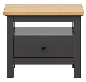 Nočný stolík  BRW Hesen KOM1S/5/6 (grafit + dub artisan). Akcia -16%. Vlastná spoľahlivá doprava až k Vám domov. 1062499