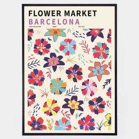 Plagát Flower Market Barcelona