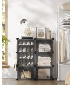 Modulárny regál s priehradkami BOXIFY čierny