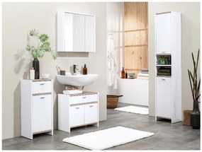 Livarno home Zrkadlová skrinka, biela, 64 x 61 x 16 cm  (100392747)