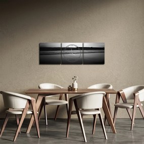 Obraz krajiny (s hodinami) (90x30 cm)