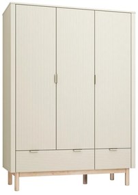 Krémová detská šatníková skriňa 144x52 cm Miloo – Pinio