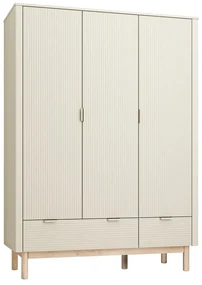 Krémová detská šatníková skriňa 144x52 cm Miloo – Pinio