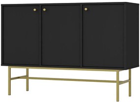 Komoda Tokyo 3 3F čierny grafit 813