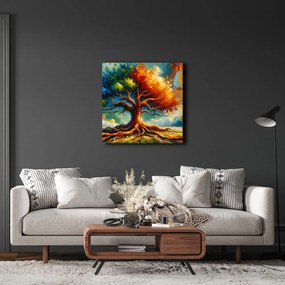 Obraz farebný strom života s koreňmi