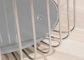 Odkladací stolík Rivoli, kov/cappuccino sklo