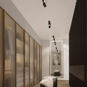 Čierne stropné svietidlo 25x25 cm Gleam – Sollux