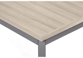 Jedálenský stôl TRIVIA, tmavo sivá podnož, 1200 x 800 mm, dub prírodný