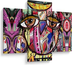 Obraz - Street art - sova (90x60 cm)