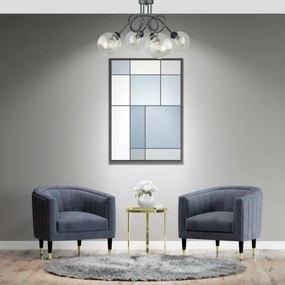 Prisadený luster EVIE 4xE27/60W/230V antracit/číra