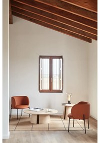 Oranžové kreslo z imitácie kože Mogi - Teulat