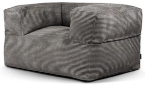 Tmavosivý menčestrový sedací vak MooG – SLOWDOWN