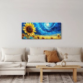 Obraz - Maľba slnečníc (120x50 cm)