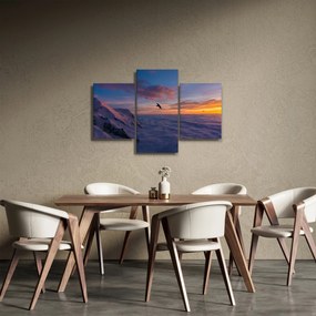 Obraz pri západe slnka, Mt. blanc (90x60 cm)