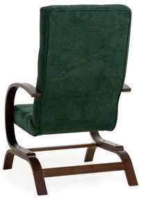 Kreslo Lux, zelená (AN 3207/orech)