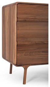 Hnedá komoda z orechového dreva 90x90x45 cm Fawn – Gazzda