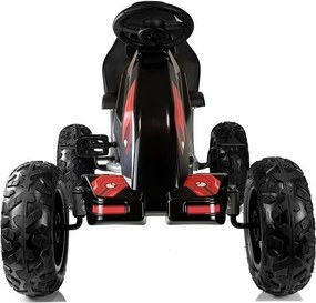 LEAN CARS Pedálový gokart B012 s nafukovacími kolesami, čierny