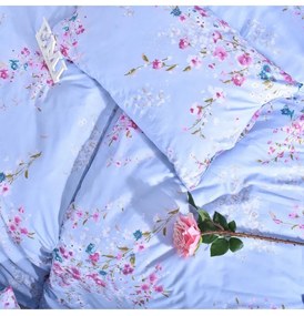 Obliečky bavlnené Stela modré EMI, Predĺžený set jednolôžko obsahuje 1x 140x220 + 1x 70x90