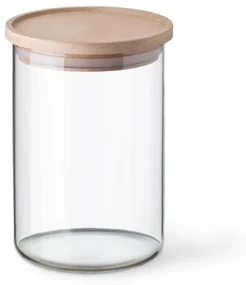Simax 5152 sklenená dóza s dreveným viečkom, 0,8 l