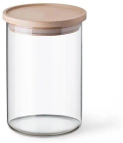 Simax 5152 sklenená dóza s dreveným viečkom, 0,8 l