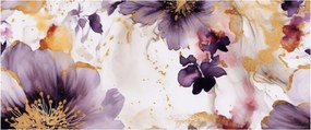 Obraz - Akvarelové kvety (120x50 cm)