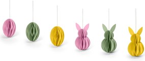 Papierové veľkonočné ozdoby, 6 ks