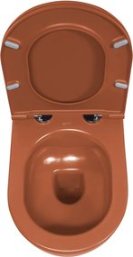 Isvea Isvea, INFINITY závesná WC misa, Rimless, 36,5x53cm, terracotta, 10NF02005-2U