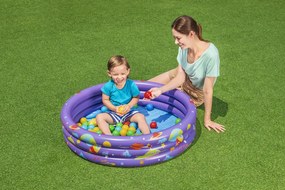 Bestway Nafukovací bazén s loptičkami 102cm x 25cm Bestway 52466 fialový