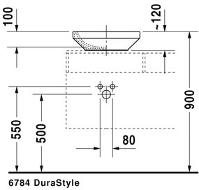 Duravit DuraStyle - Umývadlová misa 430x430 mm, biela 0349430000