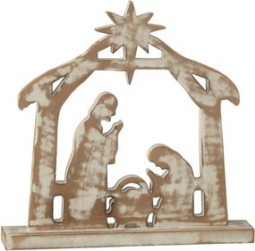 Prírodný Betlehem s patinou Nativity - 28*5*30 cm