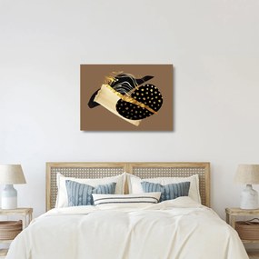 Sklenený obraz - Abstrakcia golden brown N⁰1 (70x50 cm)