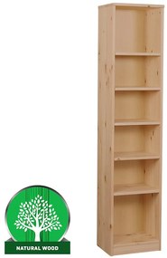 Regál eko vysoký 180 borovica morená dub