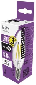 Emos LED žiarovka filament candle 6W E14 NW Z74204