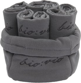 XXXLutz SADA UTERÁKOV NA TVÁR, 30/30 cm, antracitová Bio:Vio - Kúpeľňový textil - 004417013101
