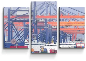 Sablio Obraz - 3-dílný Lode v prístave - 75x50 cm