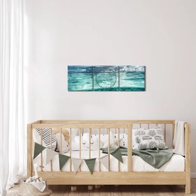 Obraz - Pohľad pod morskú hladinu (s hodinami) (90x30 cm)