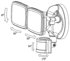 Top Light Siena C PIR - LED Reflektor so senzorom SIENA 2xLED/20W/230V IP65