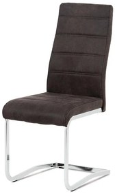 Autronic -  Jedálenská stolička DCH-451 GREY3, látka &quot;COWBOY&quot; šedá, chrom