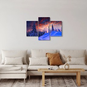 Obraz - Zimný súmrak (90x60 cm)
