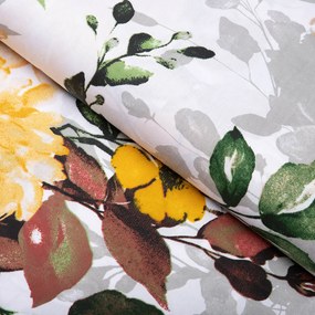 Biante Bavlnený oválny obrus Sandra SA-217 Veľké žlté kvety 120x200 cm