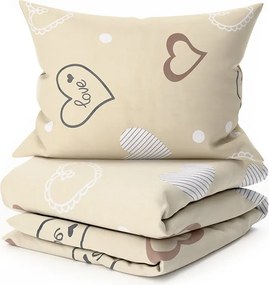 Bavlnené obliečky DEAMON POLY béžové Rozmer obliečky: 70 x 90 cm | 140 x 200 cm