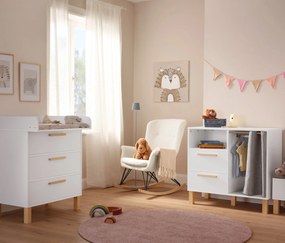 Detská komoda »Leira« so zásuvkami a tyčou na oblečenie