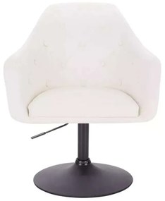 LuxuryForm DESIGN Kreslo ANDORA na čiernom tanieri - biele