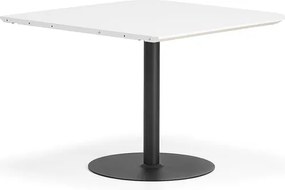 Stôl METRIC, zaoblené rohy, 1000x1000x720 mm, čierna/biela