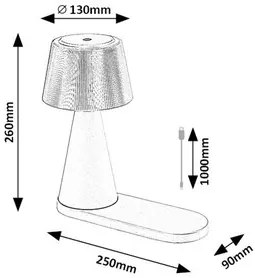 Rabalux ZAVIER LED stolná lampa 74214